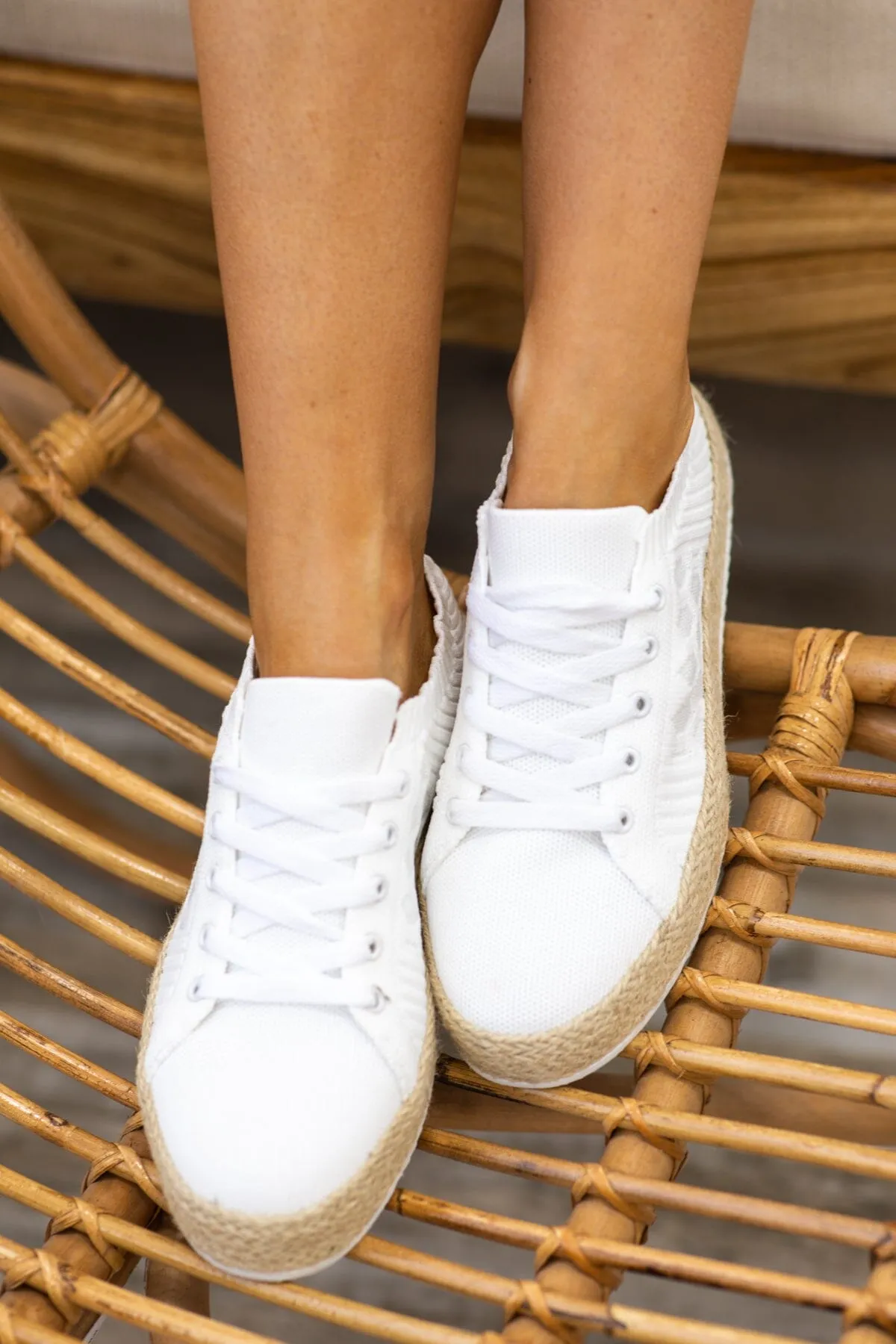 White Espadrille Sneakers