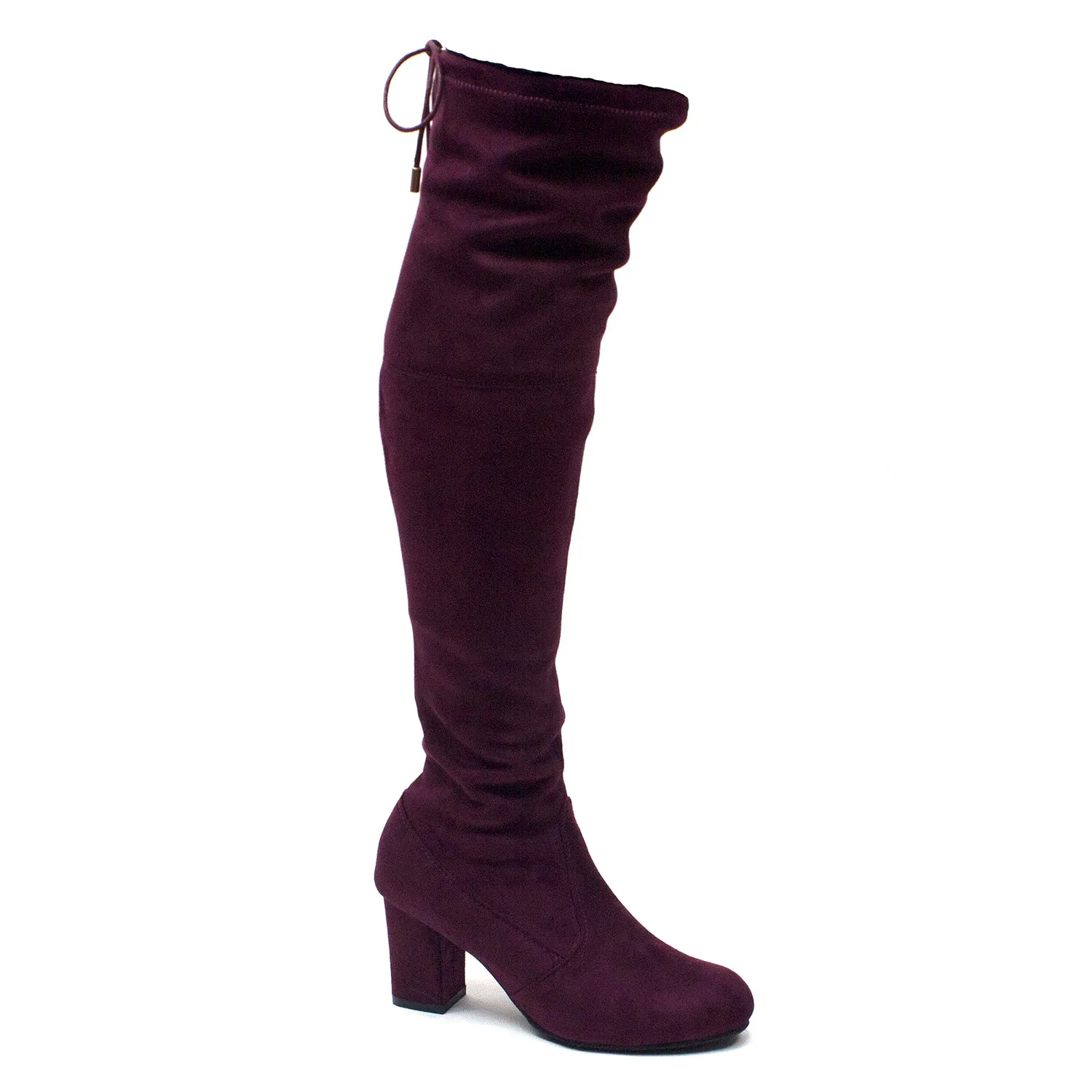 Women's Miles-02 Faux Suede Over The Knee OTK Tall Riding Dress Boots