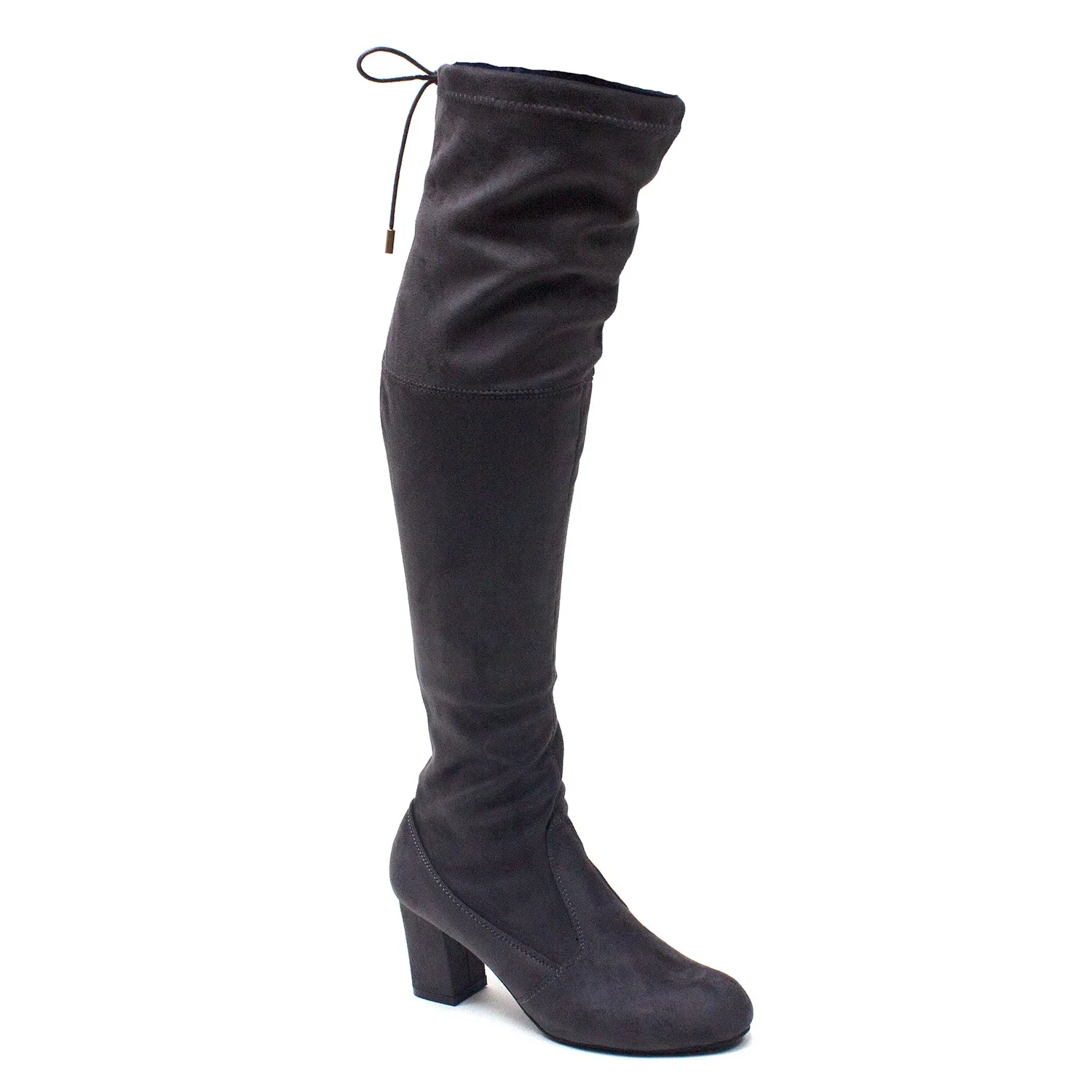 Women's Miles-02 Faux Suede Over The Knee OTK Tall Riding Dress Boots