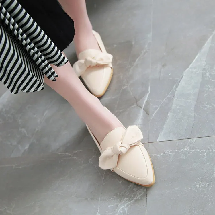 Women's  Pointed Toe Bowtie Flats Shoes