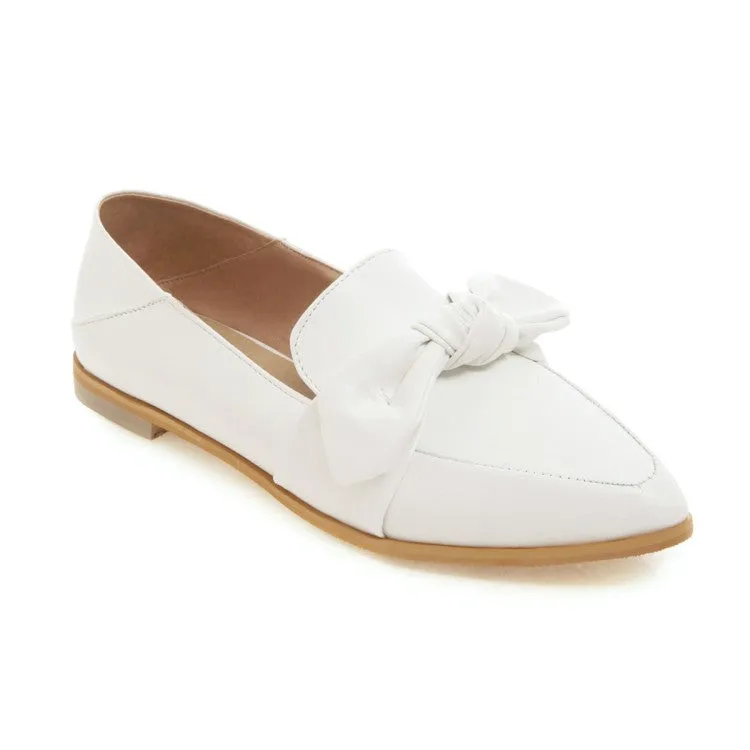 Women's  Pointed Toe Bowtie Flats Shoes