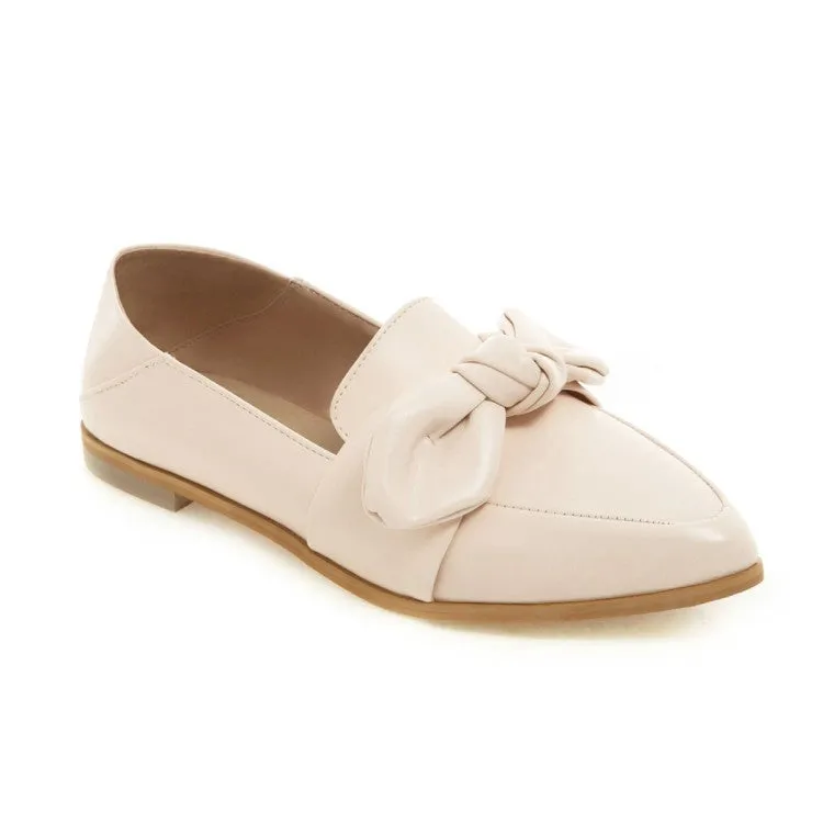 Women's  Pointed Toe Bowtie Flats Shoes