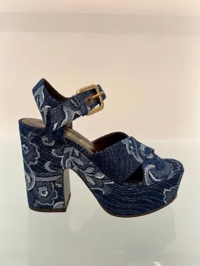 WS4F0006 Platform jacquard sandal