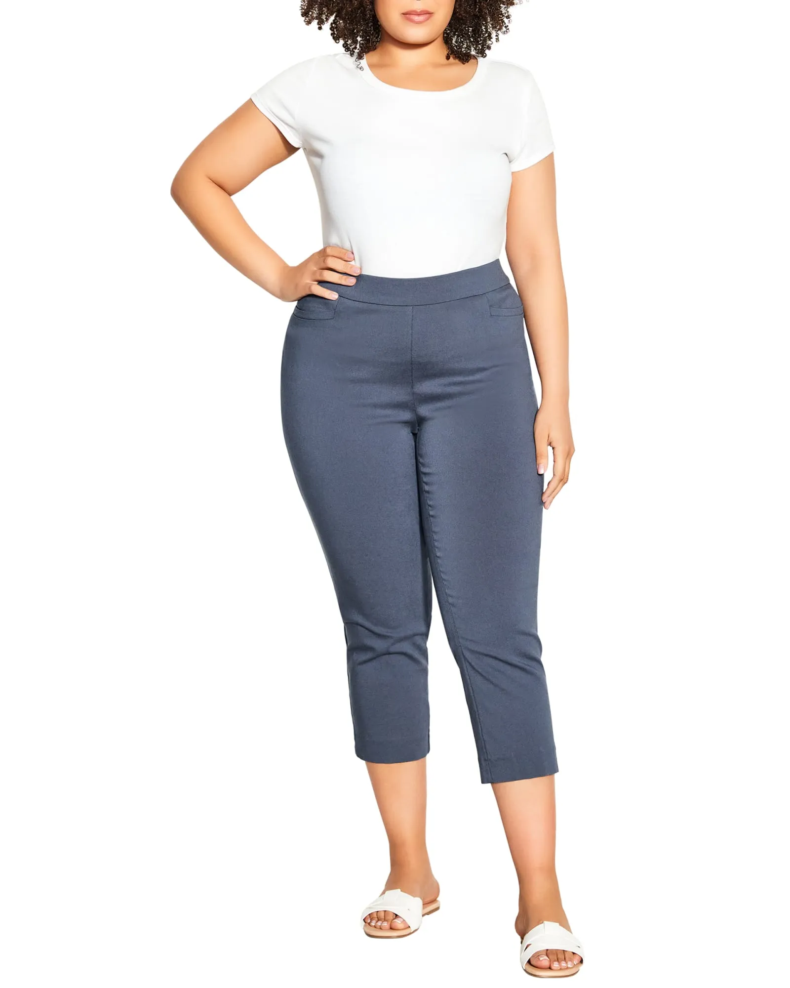 Zuri Cropped Pull On Pant | Adriatic Blue